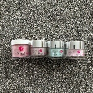 Revel Nail Dip Powder Lot of 4 Jars Namaste Erica 2020 Anniversary Freebie